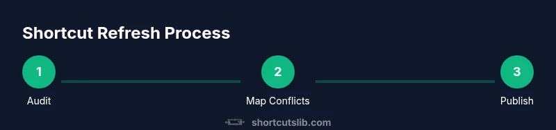 Illustration of a process to refresh keyboard shortcuts