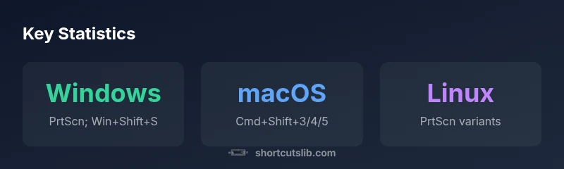 Infographic showing screenshot shortcuts by OS
