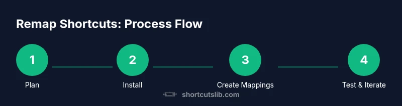 Process flow for remapping Windows keyboard shortcuts using PowerToys