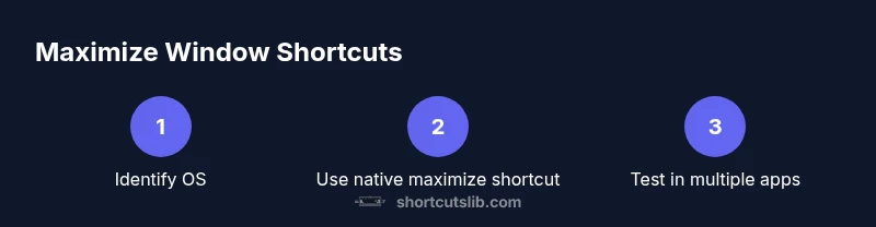 Tailwind process infographic showing maximize window shortcut steps