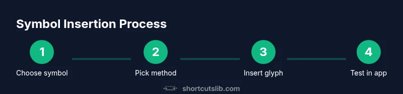 Process diagram for inserting symbols via keyboard shortcuts