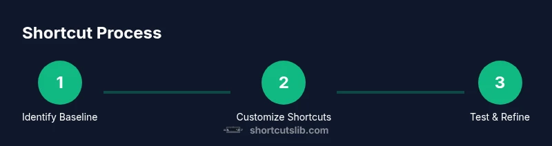 Process diagram showing Identify Baseline, Customize Shortcuts, Test & Refine