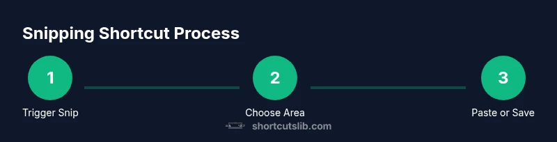 Process diagram showing snipping shortcut workflow