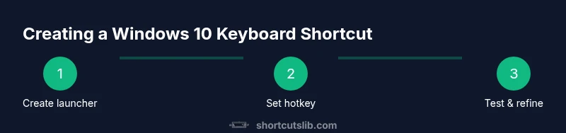 Process flow diagram for Windows 10 keyboard shortcut creation