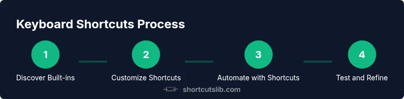 Process infographic showing four steps to master Mac shortcuts