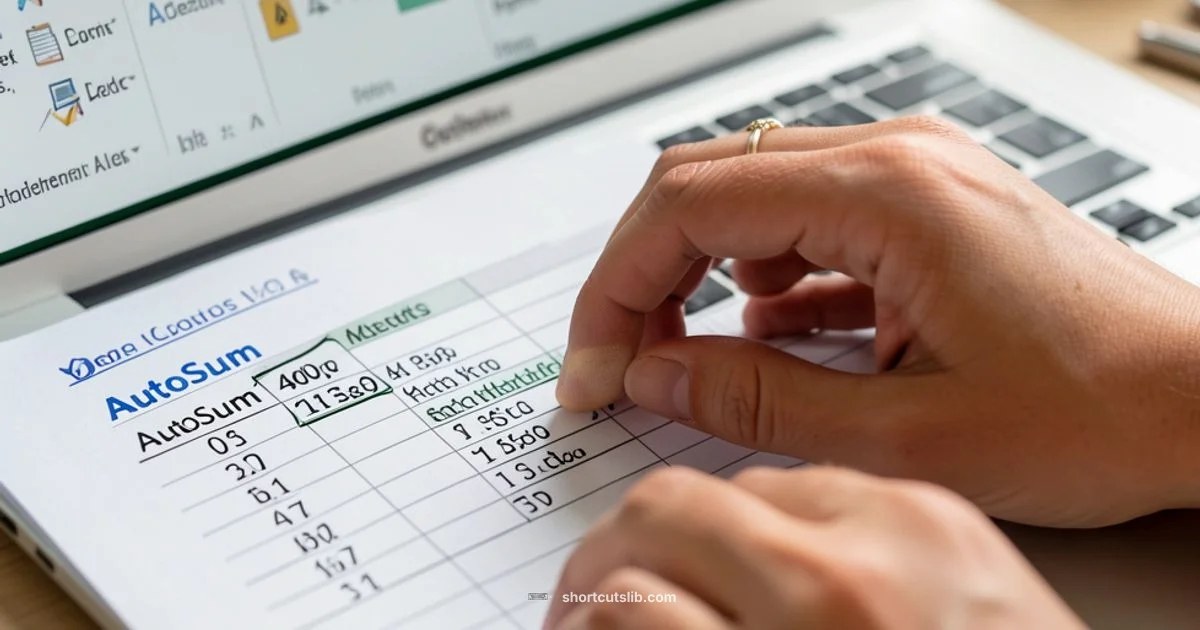 Autosum in Excel - Shortcuts Lib