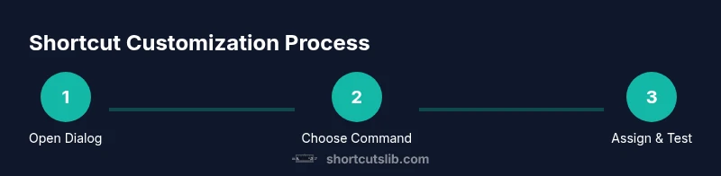 Process showing steps to customize Word shortcuts