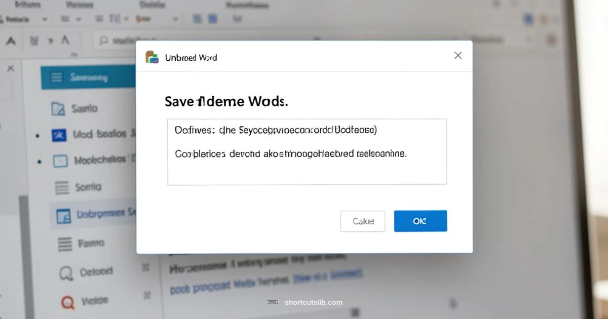 Word Save As Word Save As - Shortcuts Lib