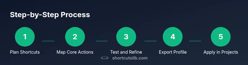 Process infographic showing Blender Mac shortcut workflow
