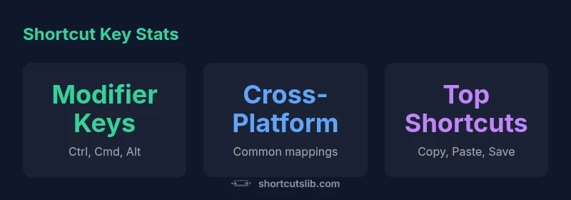 infographic showing common shortcut keys
