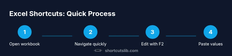 Process flow of Excel shortcuts