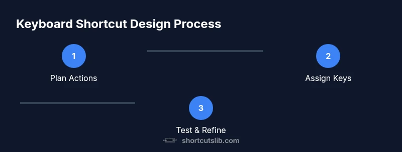 Tailwind infographic showing steps to build keyboard shortcuts